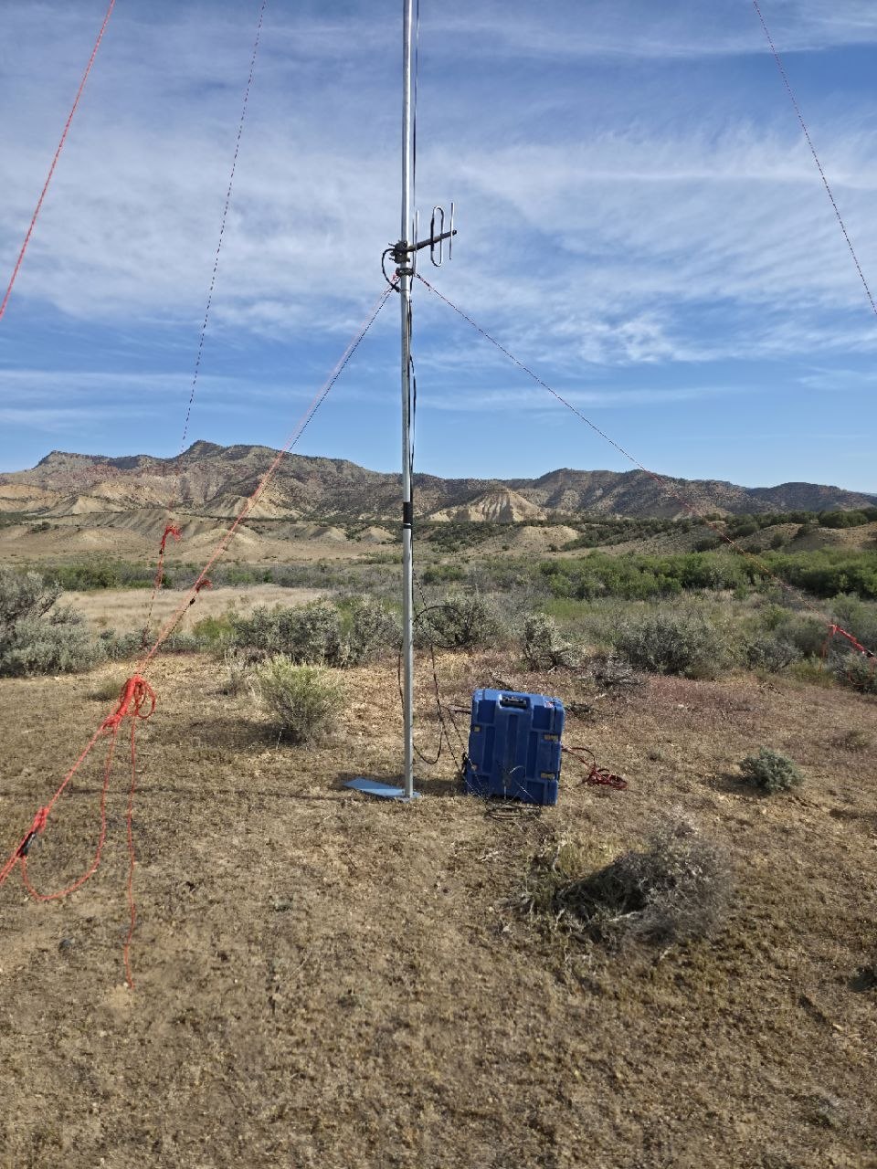 Remote repeater deployment field view for the Trans Rockies Desert Gravel Race 2026